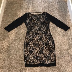 New w/o tags. Low back, black lace dress.